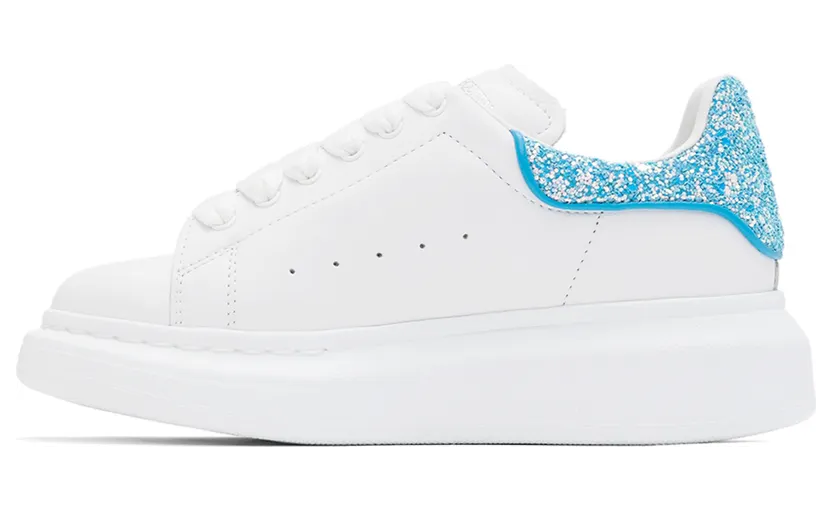 Alexander McQueen Kids White Glitter Oversized Sneakers (612099WIAHH) (3)