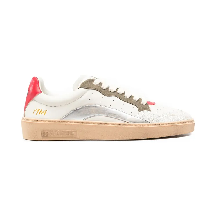 Dsquared2 Cracked-effect Panelled “White” (SNM0494 01509031 M4292)