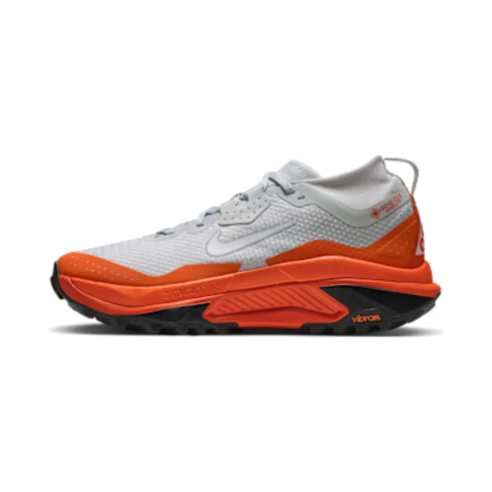Nike ACG Zegama Trail GORE-TEX Waterproof Trail “Light Silver / Safety Orange / Black / Summit White” (IO7932-001)