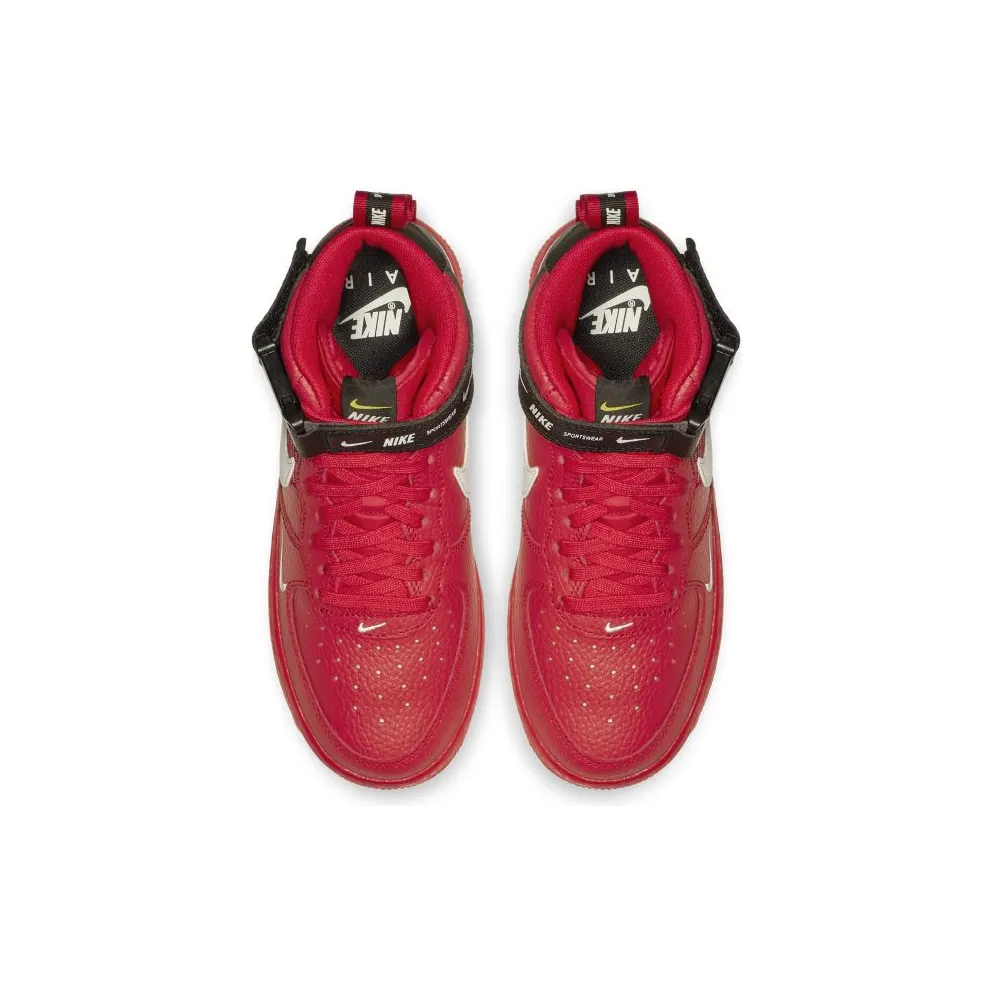 Nike Air Force 1 Mid Utility University Red (GS) University Red/White-Black-Tour Yellow (AV3803-600)