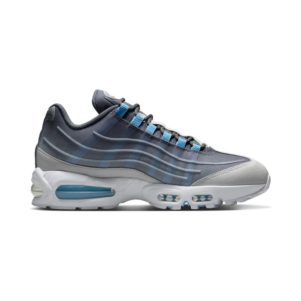 Nike Air Max 95 Big Bubble Tech “Smoke Grey / White / Black / Football Blue” (IH7853-003)