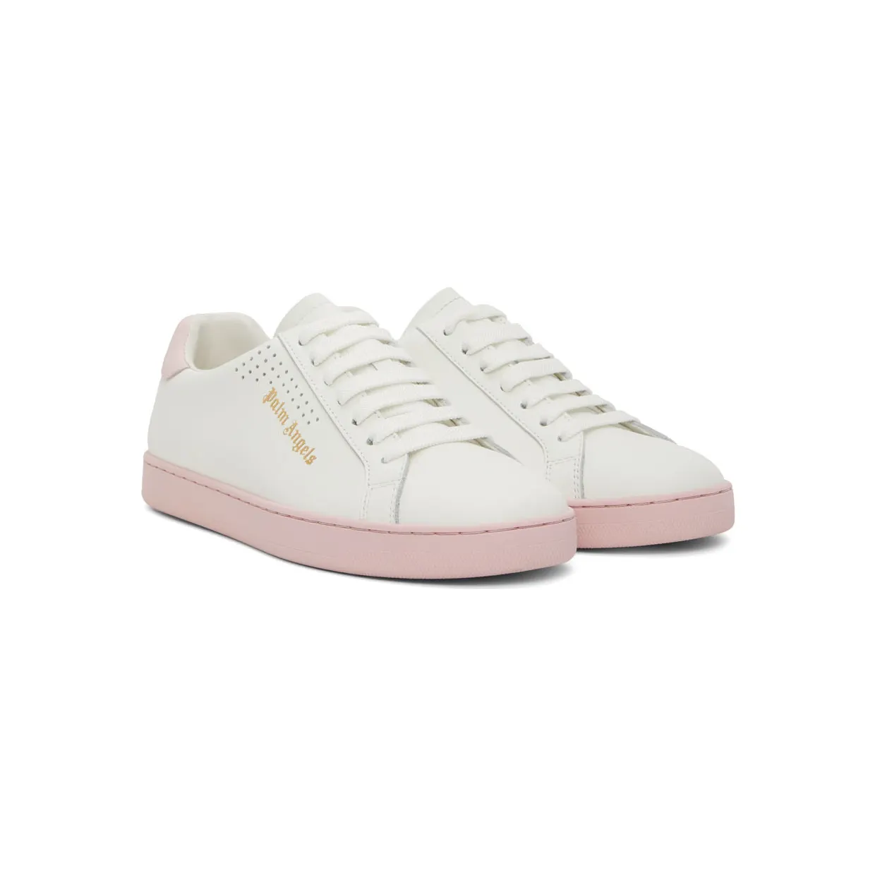 Palm Angels White & Pink Palm One Sneakers (PWIA035S22LEA0020130) (4)
