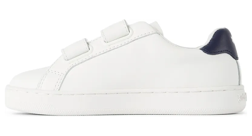 Palm Angels Kids White & Navy New Tennis Sneakers (PBIA006F21LEA0010146) (3)