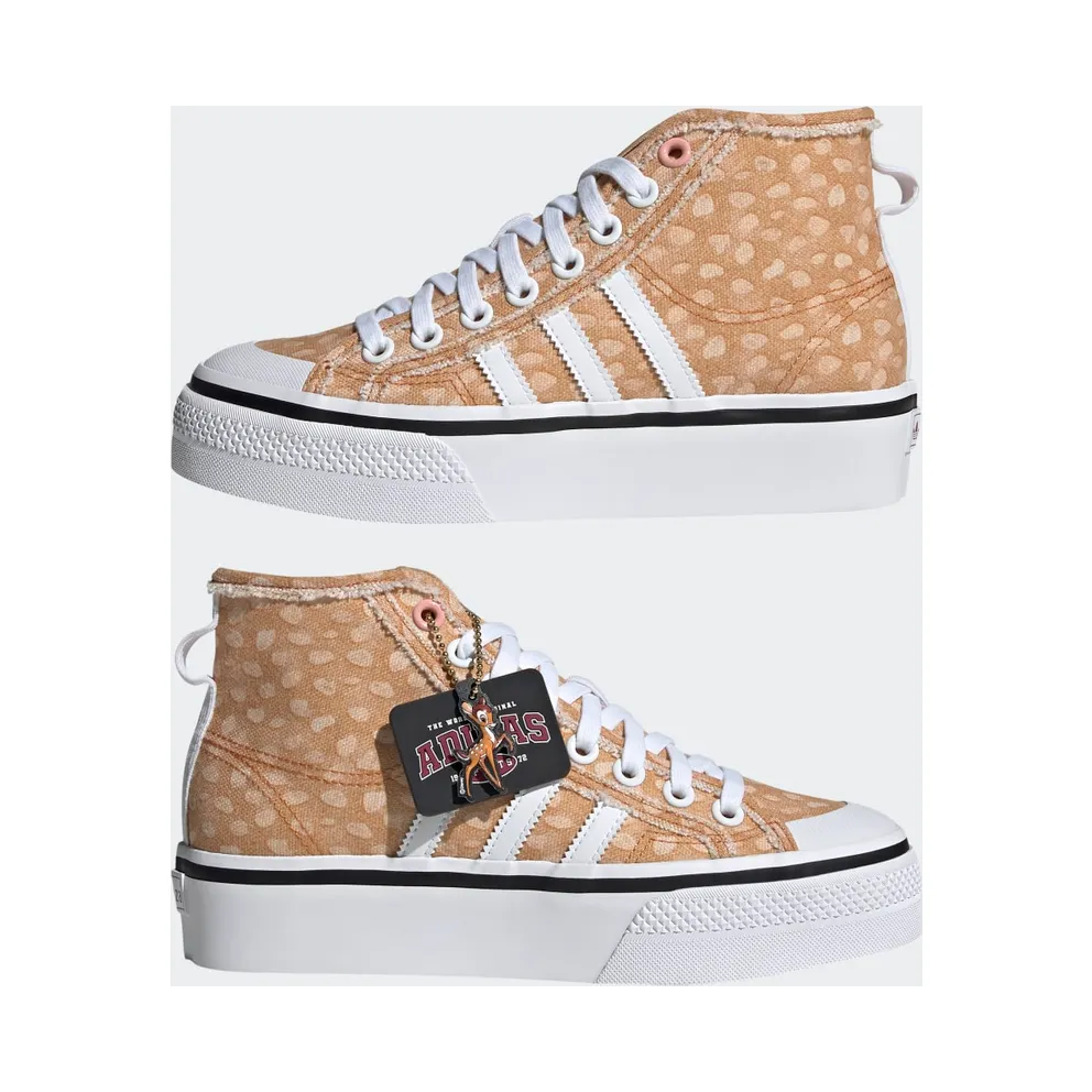 Adidas Disney Nizza Platform Mid Cloud White / Legacy Burgundy / Off White (GZ1657)