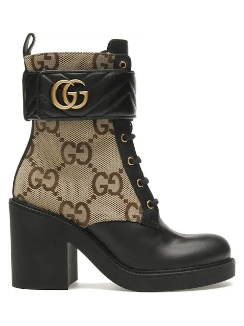 Gucci Double G Ankle Boots Camel Ebony (719849-AABD0-1183)