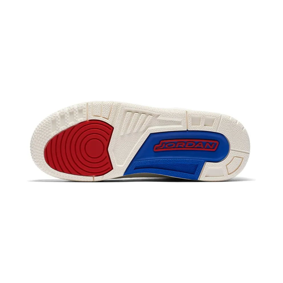 Jordan 3 Retro International Flight (GS) Sail/Sport Royal-Light Bone-Fire Red (398614-140)