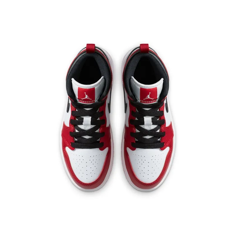 Jordan 1 Mid Chicago 2020 (PS) White/Gym Red-Black (640734-173)
