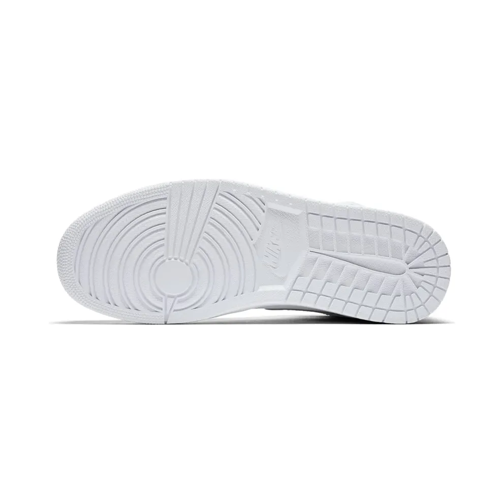 Jordan 1 Retro Mid Pure Money White/Metallic Silver-White (554724-105)