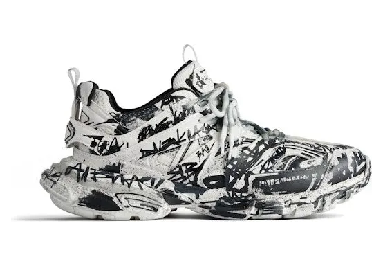 Balenciaga Track White Black Graffiti (542023W3RRA9010)