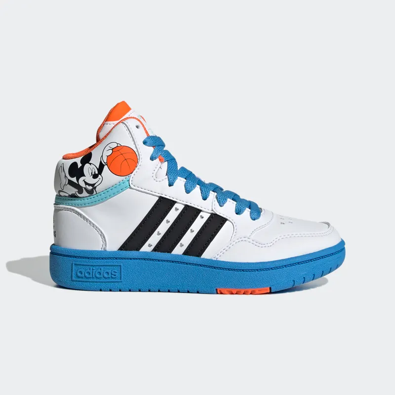 adidas Mickey Mid Hoops Cloud White / Core Black / Pulse Blue (GY6634)