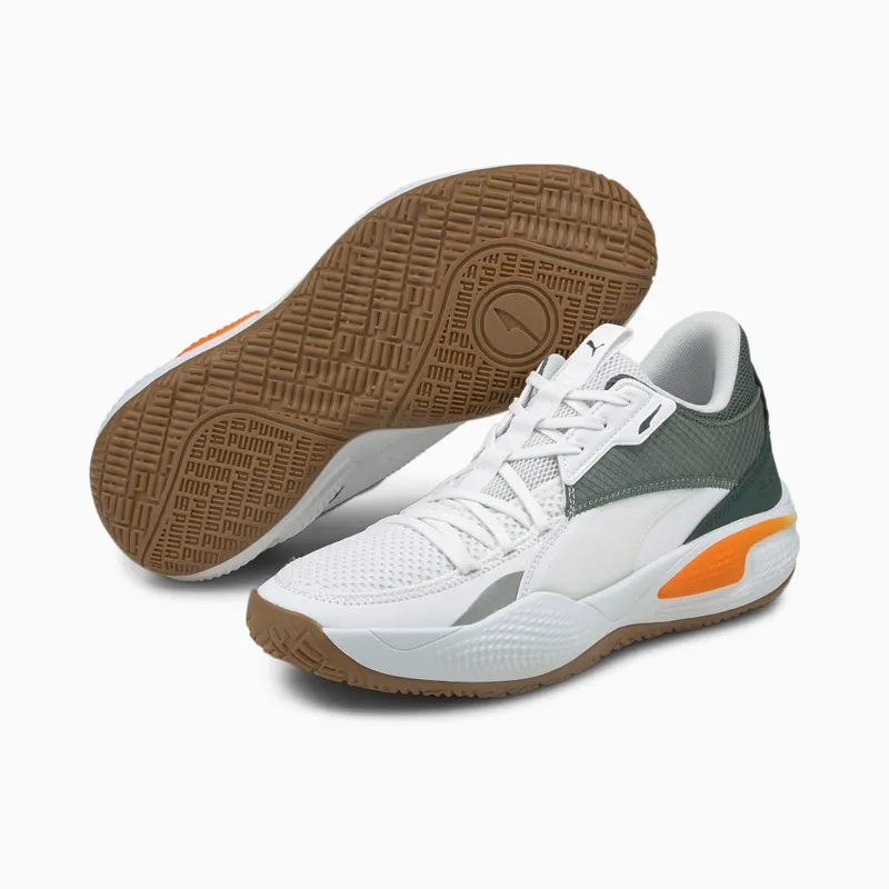 Women’s PUMA Court Rider Pop White/Vibrant Orange (376107-02)