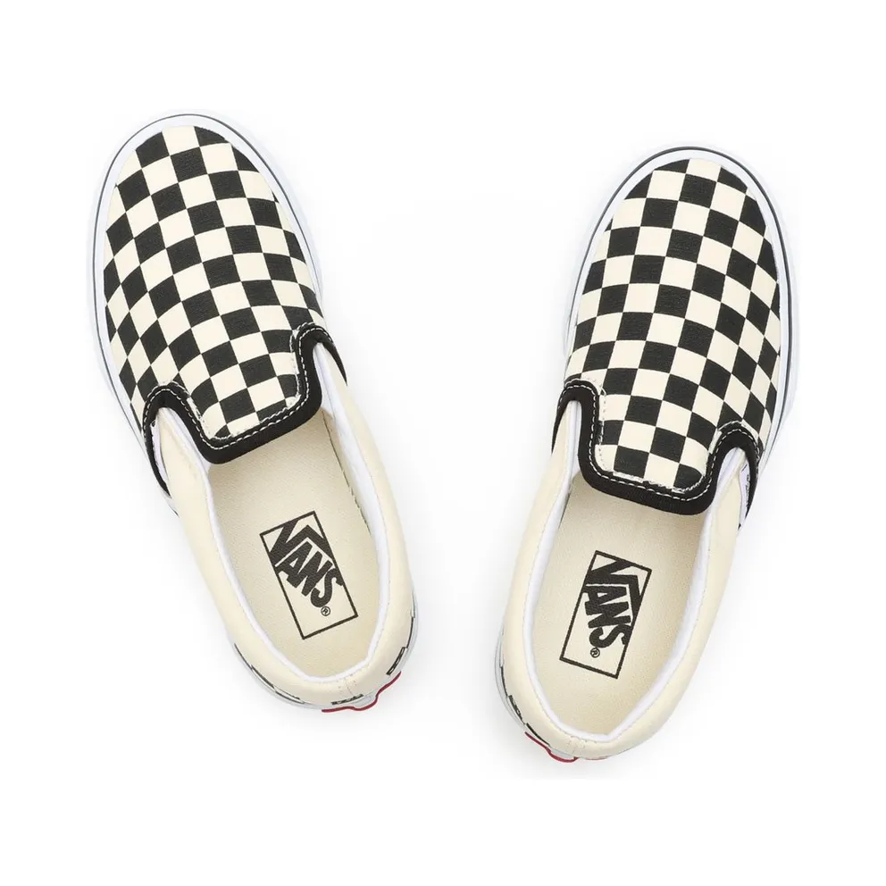 Vans Classic Slip-On Checkerboard (PS) Black/White (VN000ZBUEO1)