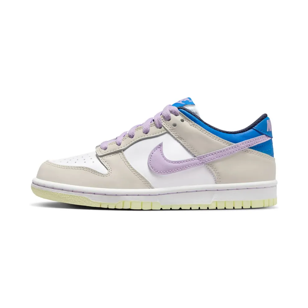 Nike Dunk Low Grade School “Khaki Blue Pink” (FB9109-103)