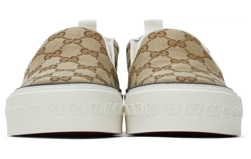Gucci Beige ‘Gucci Tennis 1977’ Slip-On Sneakers (624733 2HK40) (2)