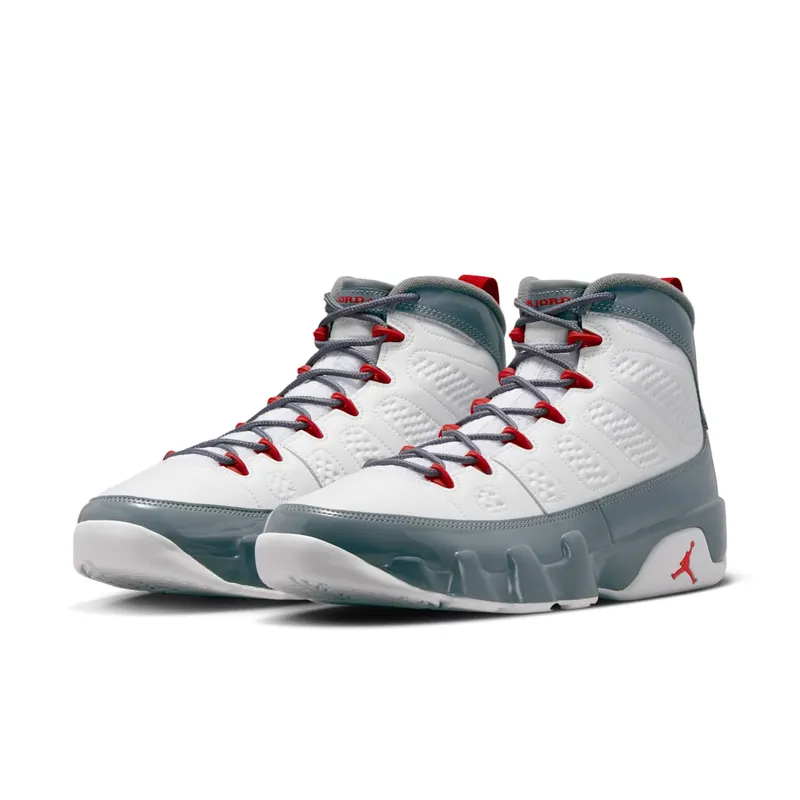 Air Jordan 9 Retro White/Cool Grey/Fire Red (CT8019-162)