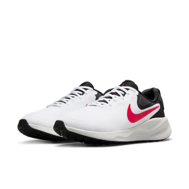 Nike Revolution 7 White Black Photon Dust Fire Red (FB2207-102)
