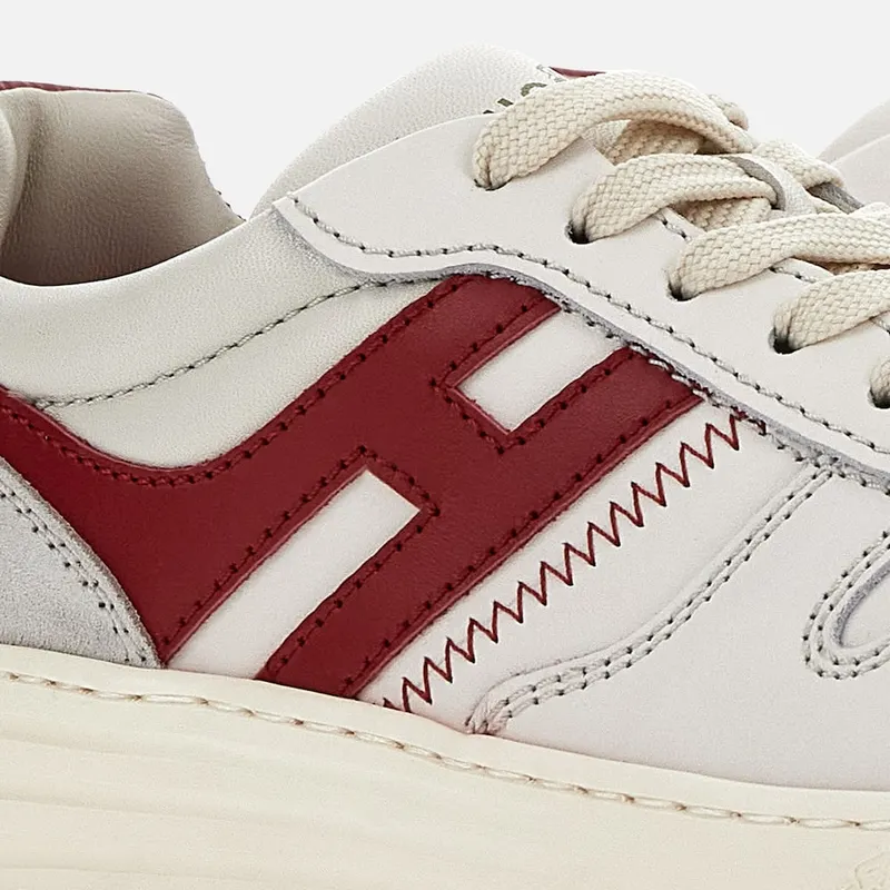 Sneakers Hogan H630 White Red Grey (HXW6300EU50ODZ958K) (5)