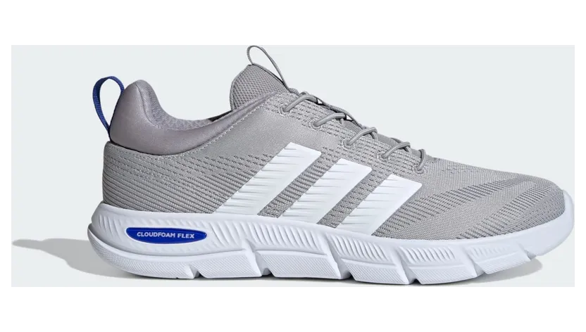 Adidas CLOUDFOAM FLEX-ELASTISCHE VETERSCHOENEN Grey Two / Cloud White / Glory Grey (HQ2546)