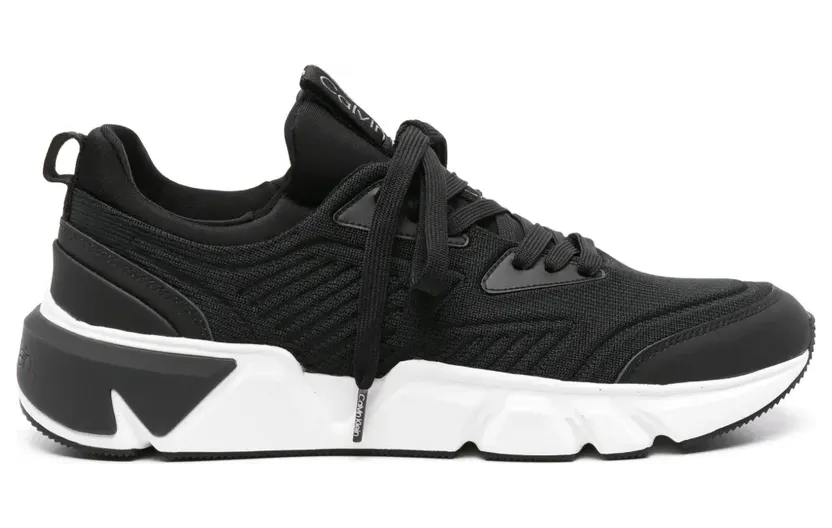 Calvin Klein Ribgebreide sneakers – Zwart (HM0HM00647)