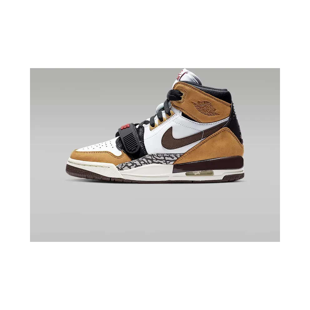 Jordan Legacy 312 Rookie of the Year (GS) White/Baroque Brown-Wheat-Varsity Red (AT4040-102)