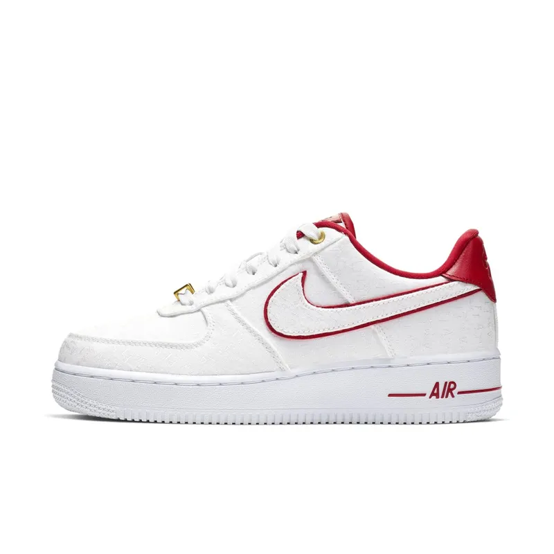 Nike Womens Air Force AF 1 07 Lux Red White (2019) (898889-101)