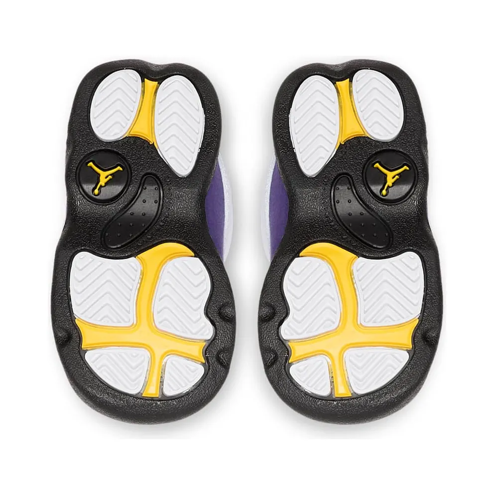 Jordan 13 Retro Lakers (TD) White/Black-Court Purple-University Gold (414581-105)