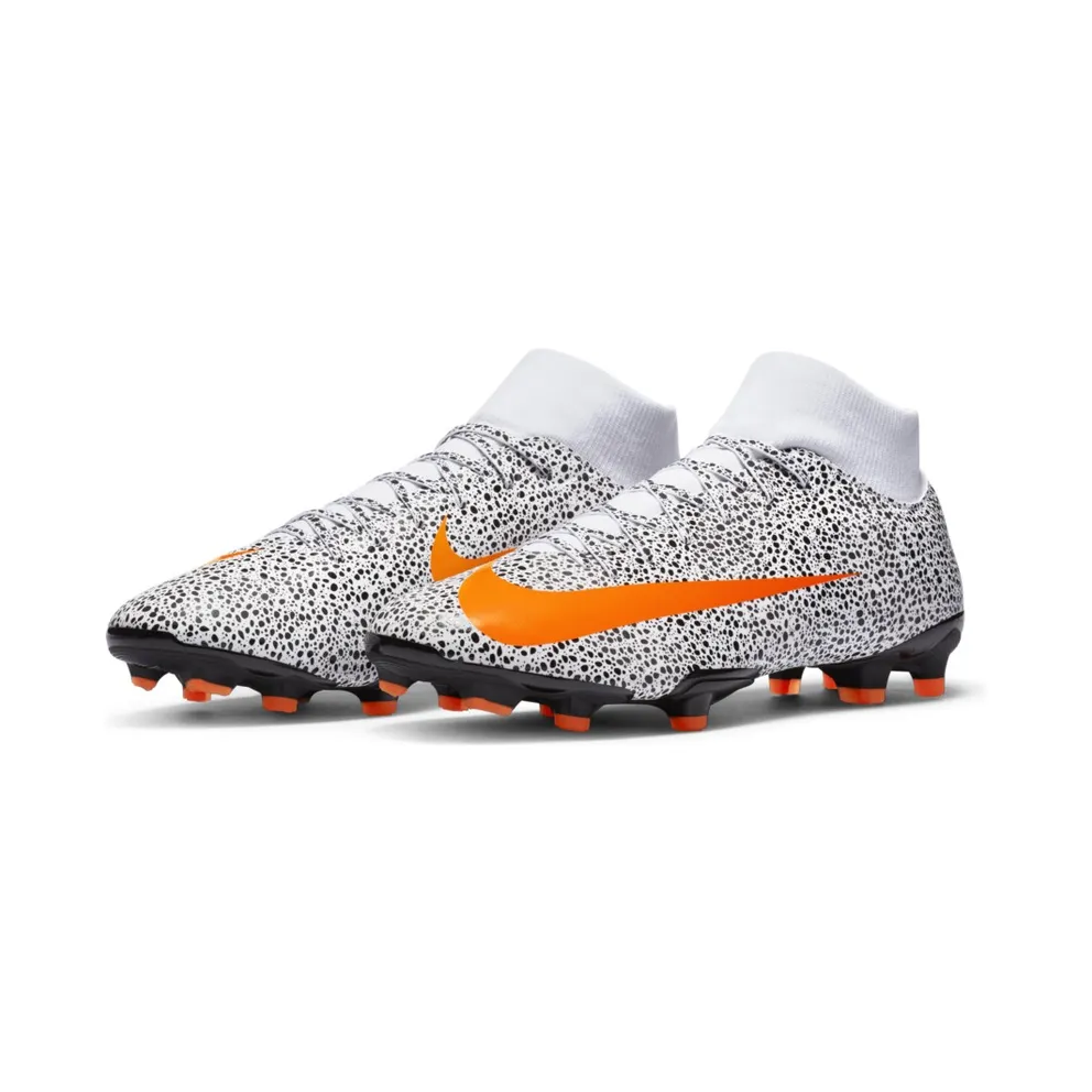 Nike Mercurial Superfly 7 Academy CR7 Safari MG White White/Black/Total Orange (CZ5853-180)