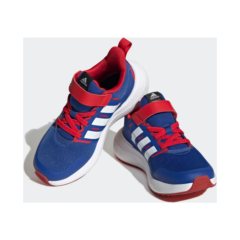 Adidas adidas x Marvel FortaRun Spider-Man 2.0 Cloudfoam Sport Running Elastic Lace Top Strap Royal Blue / Cloud White / Better Scarlet (HP9001)