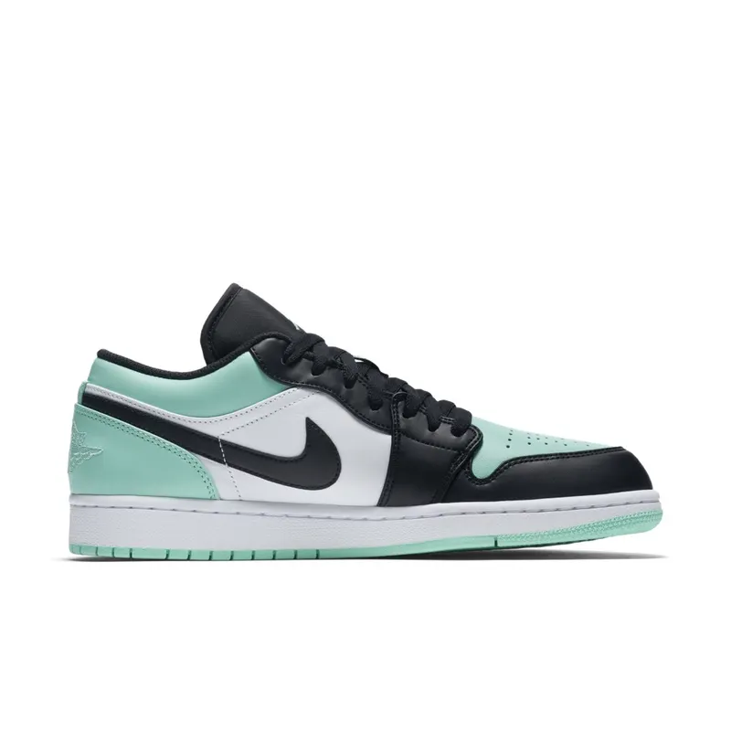 Jordan 1 Low Emerald Toe White/Emerald Rise-Black (553558-117)