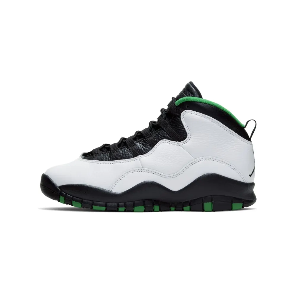 Jordan 10 Retro Seattle (GS) White/Black-Green-Yellow (310806-137)
