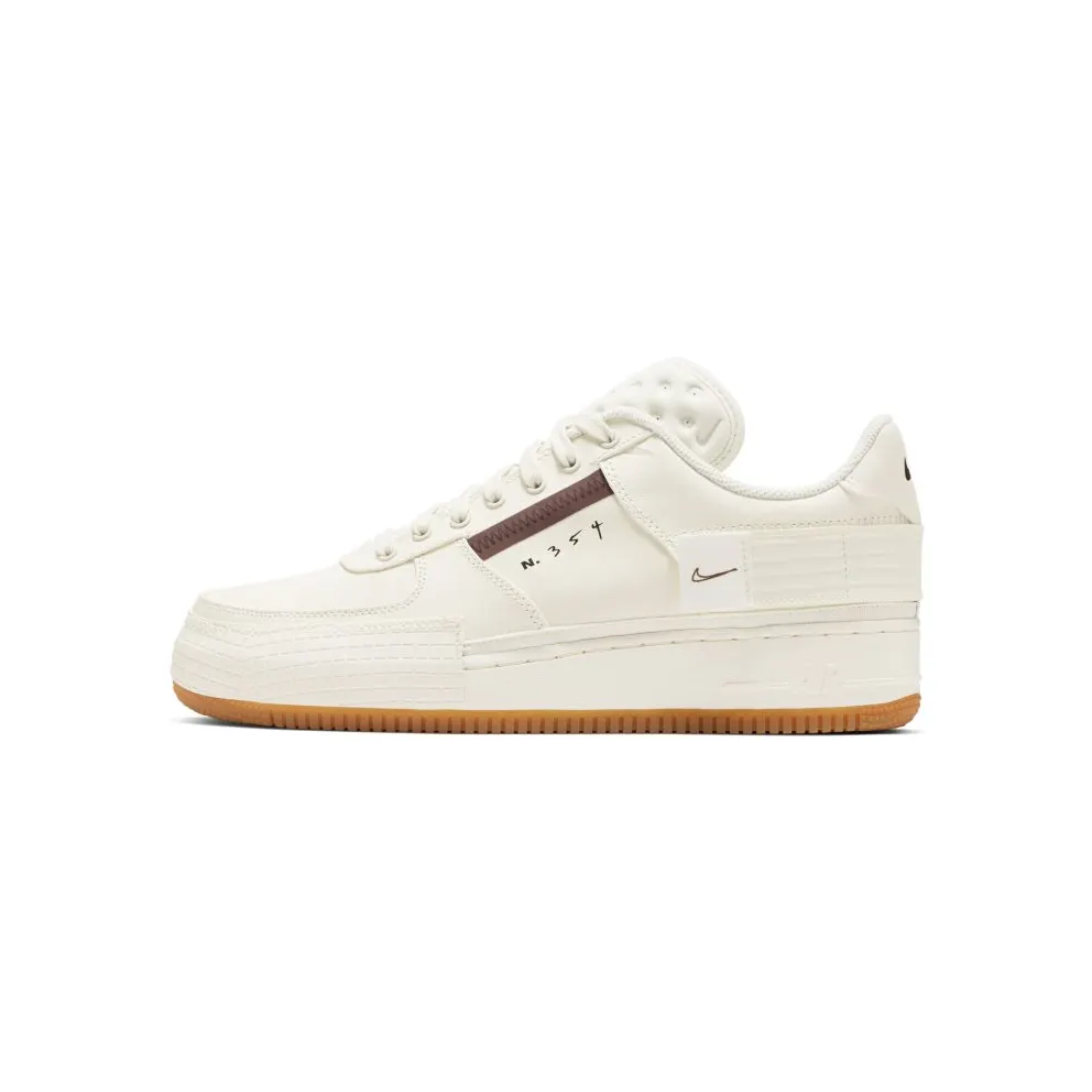 Nike Air Force 1 Type Sail Gum Sail/Ivory-Earth Brown-Gum Medium Brown (CJ1281-100)