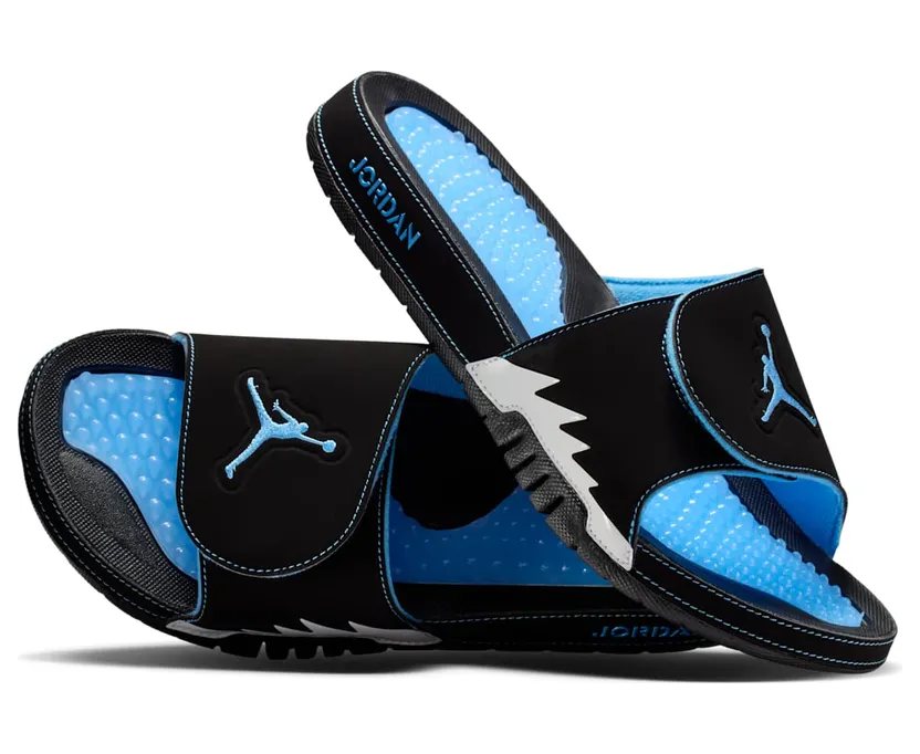 Air Jordan Hydro 5 Slide “Black / White / University Blue” (555501-004)