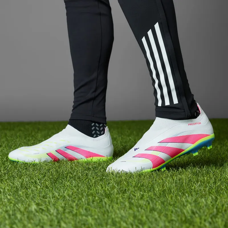 adidas Predator League Laceless FG/MG Cloud White Lucid Pink Lucid Lemon (ID3861)