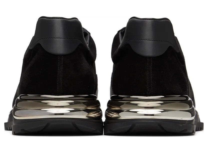 Salvatore Ferragamo Black Suede Brooklyn Low Sneakers (717045 02B225019) (2)