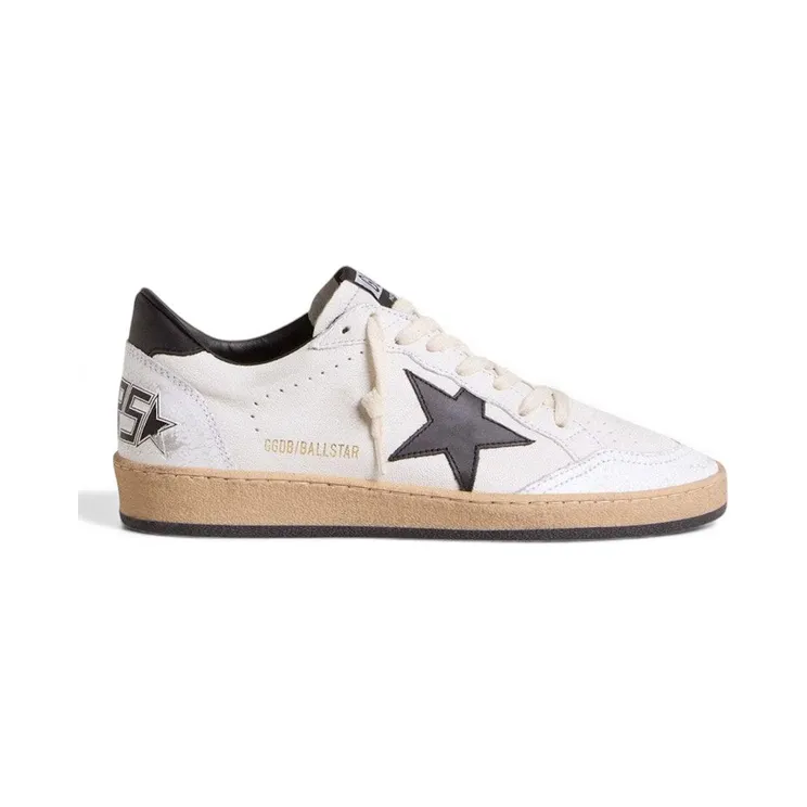 Golden Goose Ball-Star Low White Nappa Black Star (GWFO0117.F003771.10283)