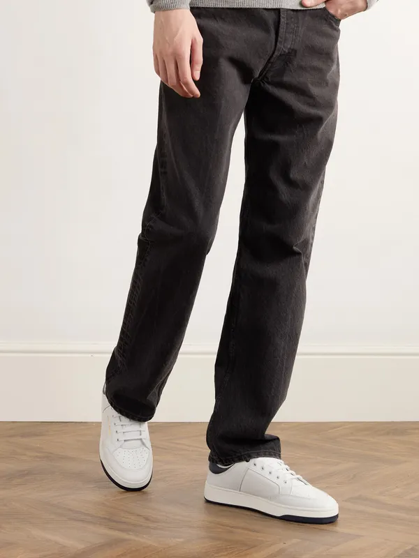 Saint Laurent SL/61 Perforated Leather Sneakers White (79990104GAC) (2)