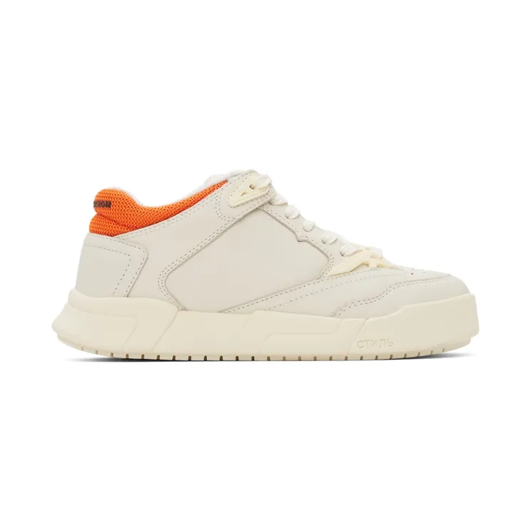 Heron Preston Off-White & Orange Leather Sneakers (HWIA030F21LEA0010300)