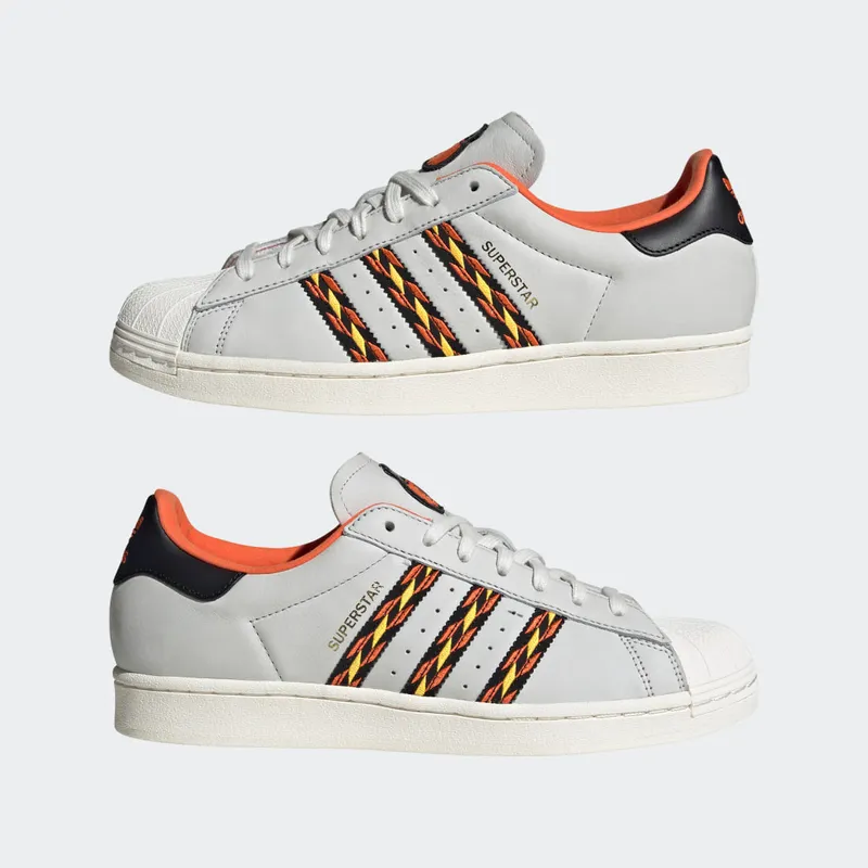 Adidas Superstar Crystal White / Semi Impact Orange / Cloud White (HR1433)