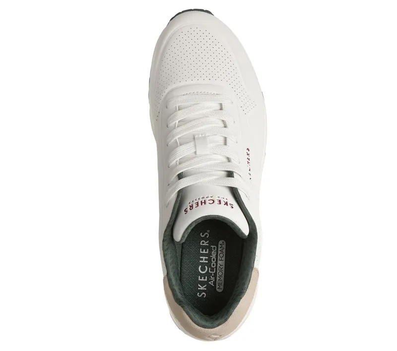 Skechers UNO – Suited On Air Sneaker White/Groente
