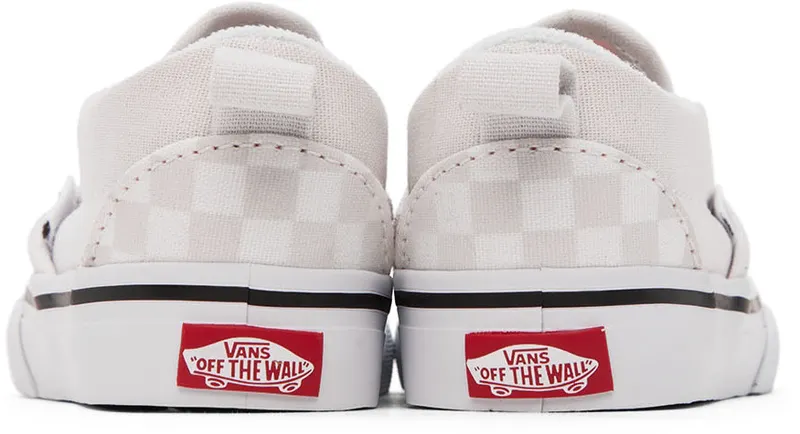 Vans Baby Beige & White Checkerboard Slip-On V (VN0A5EFKBDS)