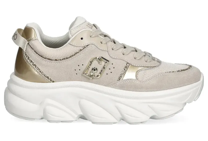 LIU JO Sneakers met logo-applicatie – Beige (BA6025PX080)