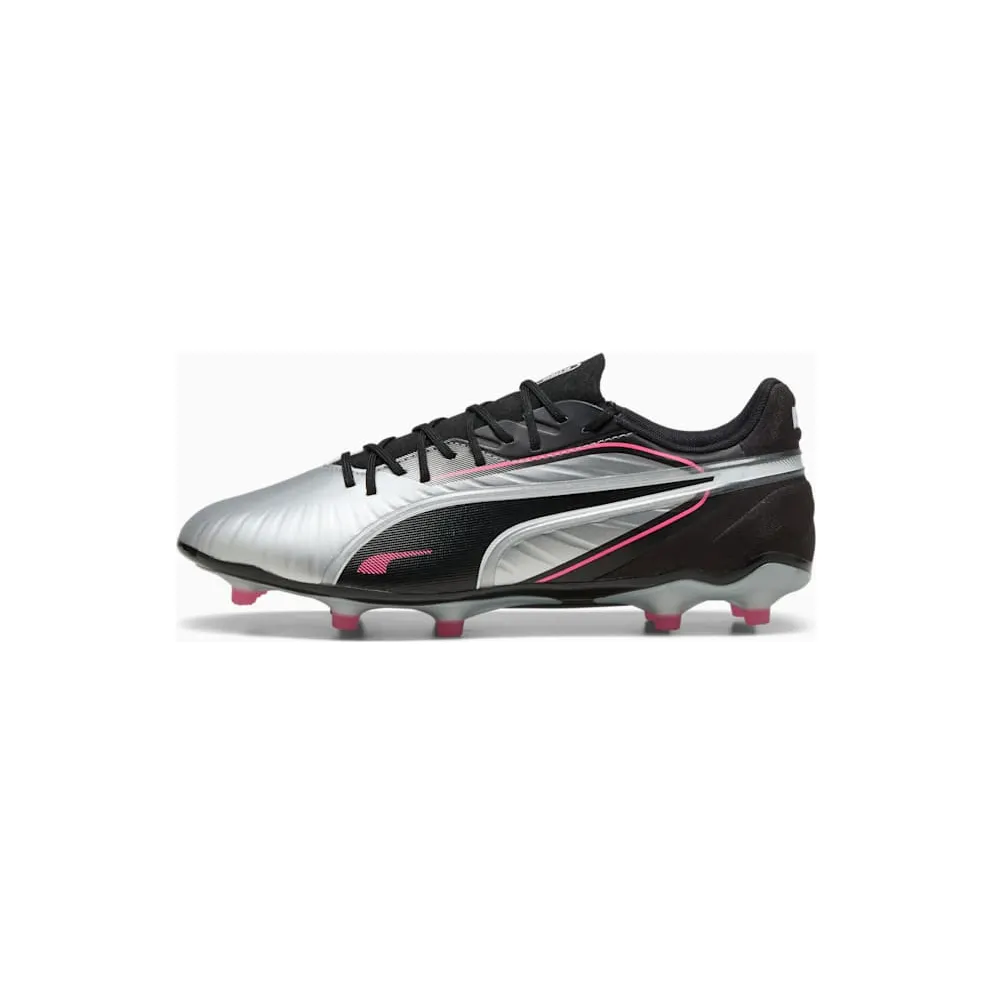 Puma King Match FG/AG Silver Black Sun Struck White (108315-02)