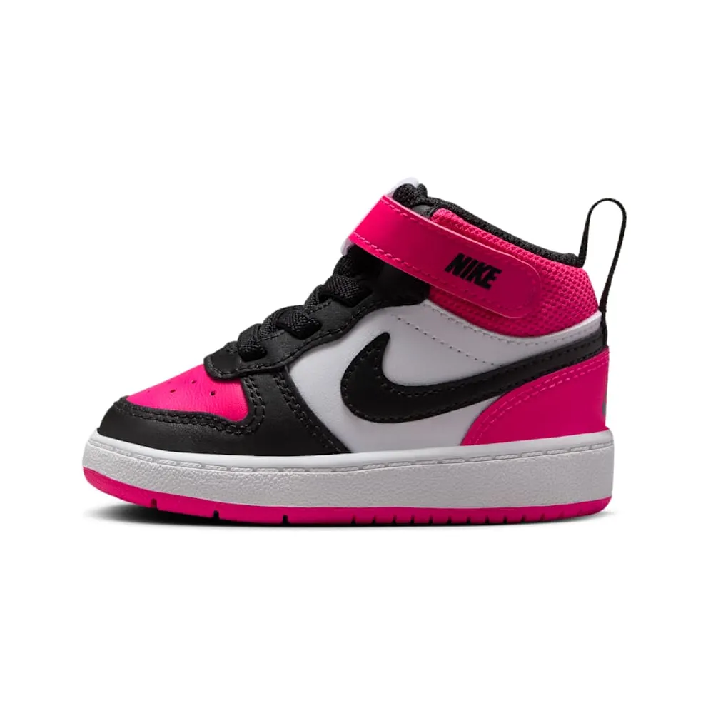 Nike Court Borough Mid 2 White Fierce Pink Black (IB4399-100)