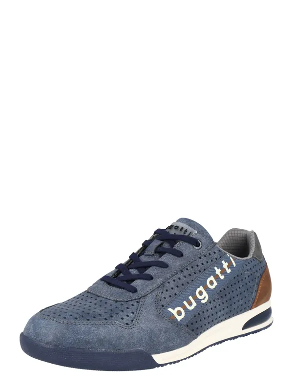 Bugatti sneaker Duifblauw / Cognac / White (321-A3801-5000-4000)