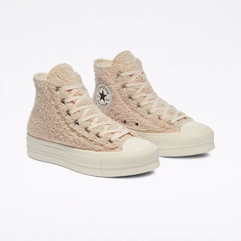 Converse Chuck Taylor All Star Platform High ‘Cozy Club’ Farro/Egret/Black (570024C)