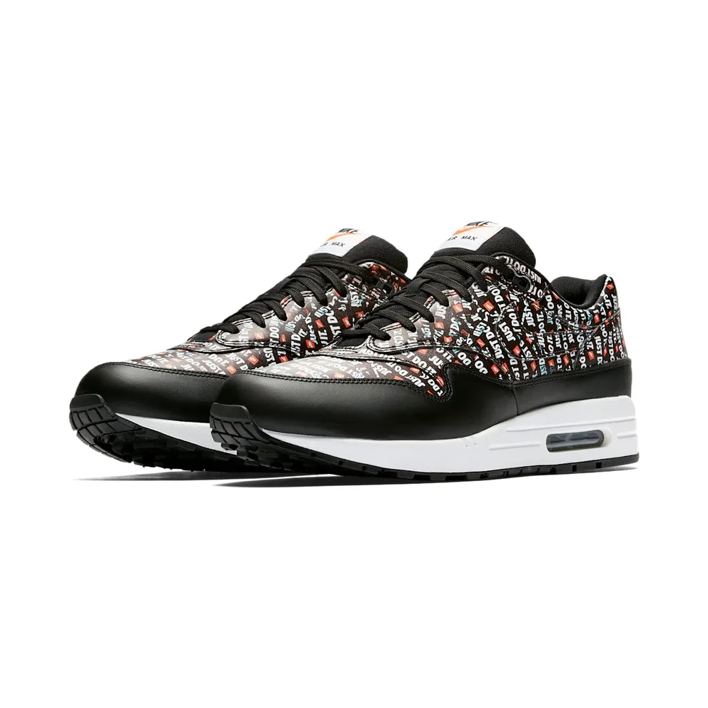 Nike Air Max 1 Just Do It Pack Black Black/Total Orange-White (875844-009)