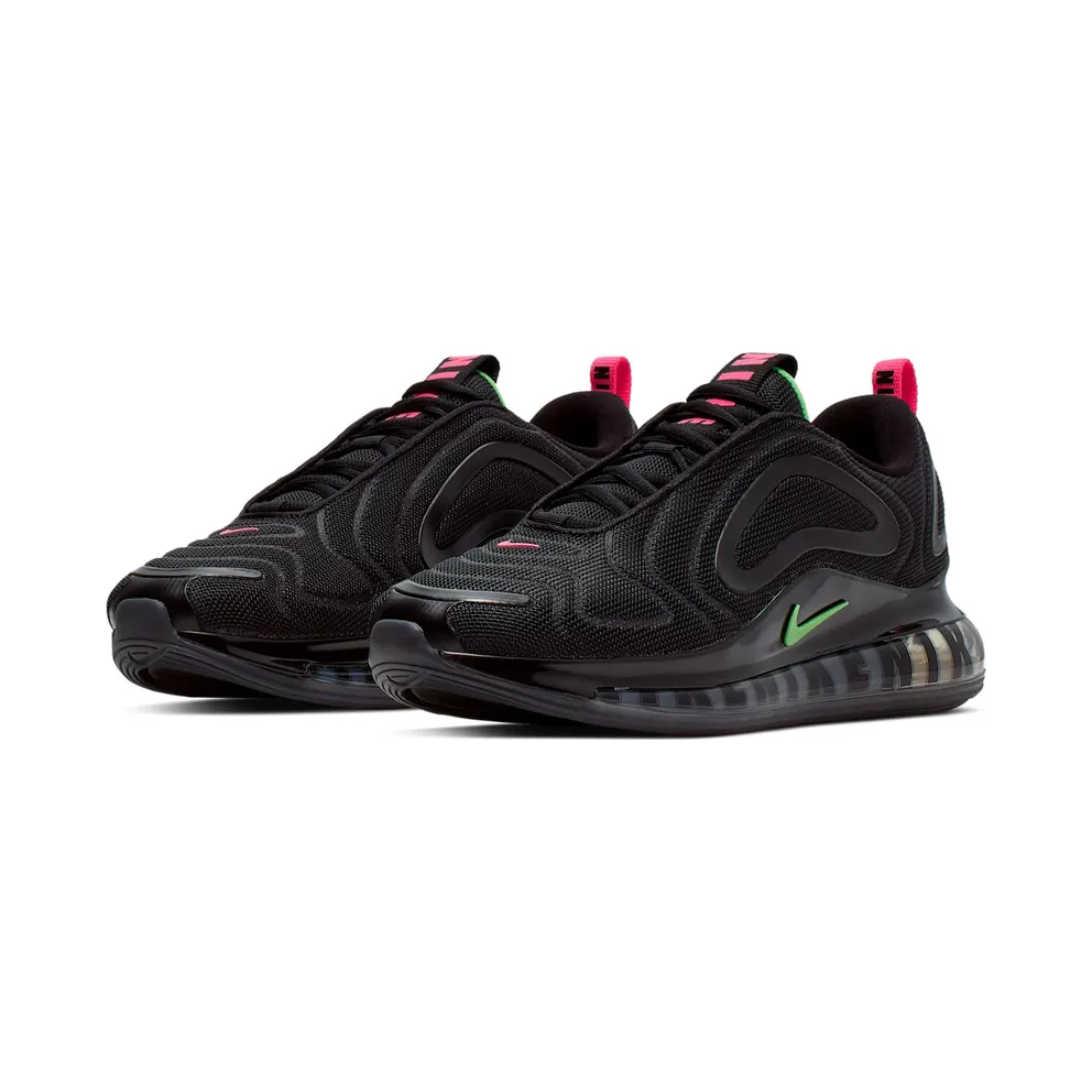 Nike Air Max 720 Big Logos Black Black/Hyper Pink-Scream Green (CQ4614-001)