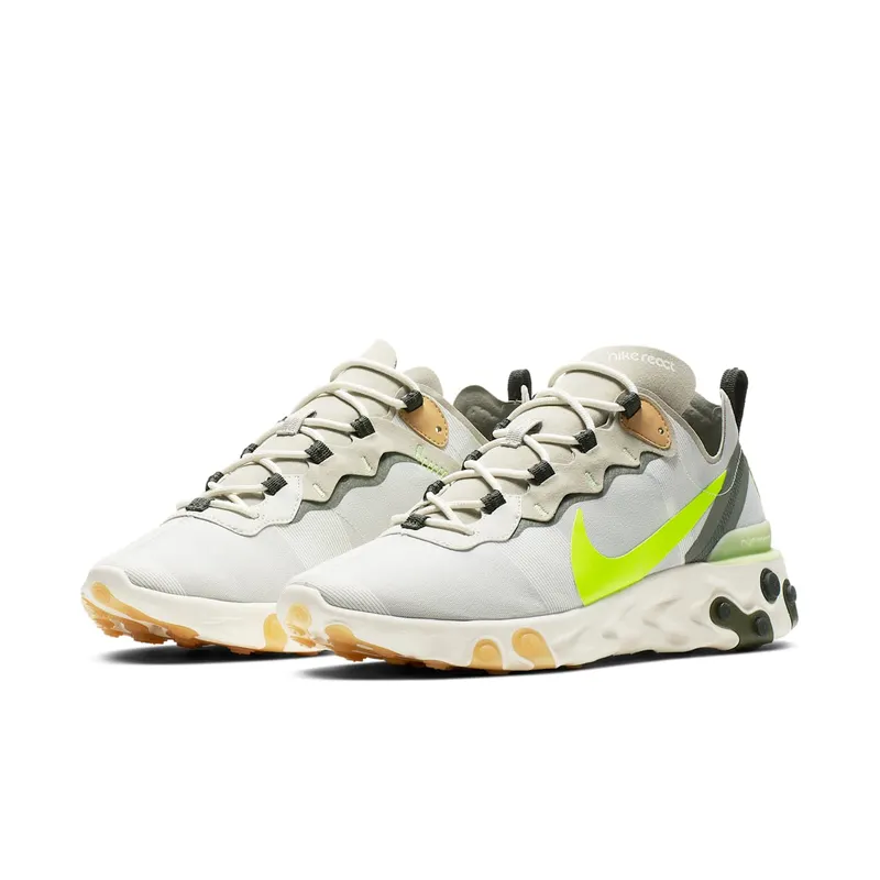 Nike React Element 55 Spruce Volt Spruce Aura/Spruce Fog-Barely Volt-Volt (BQ6166-009)