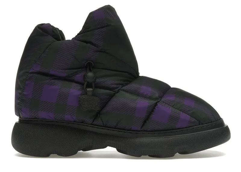 Burberry Check Pillow Boot Black Purple (8074739)