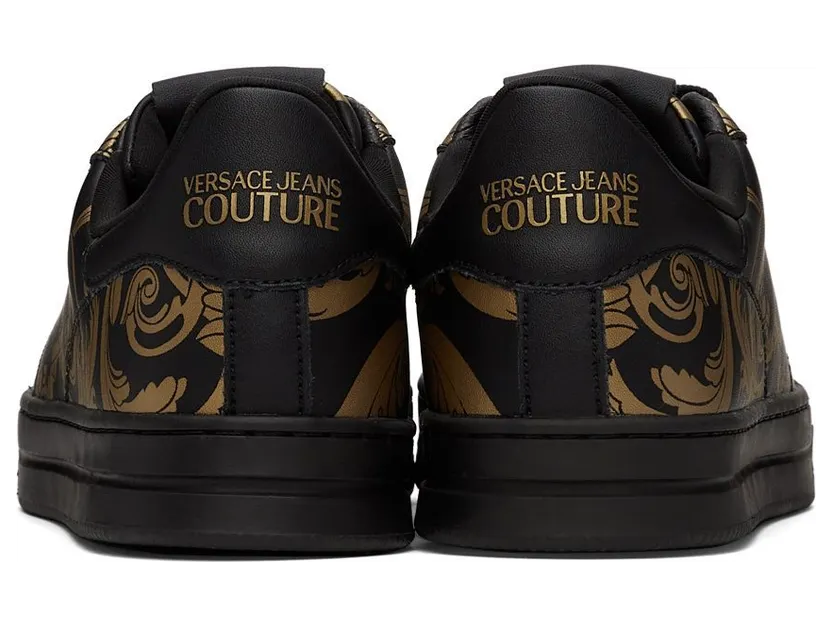 Versace Jeans Couture Black Baroque Court 88 Sneakers (E71YA3SK4 EZP016) (4)
